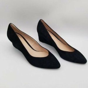 Pelle Moda Womens Black Pump Wedge Heels